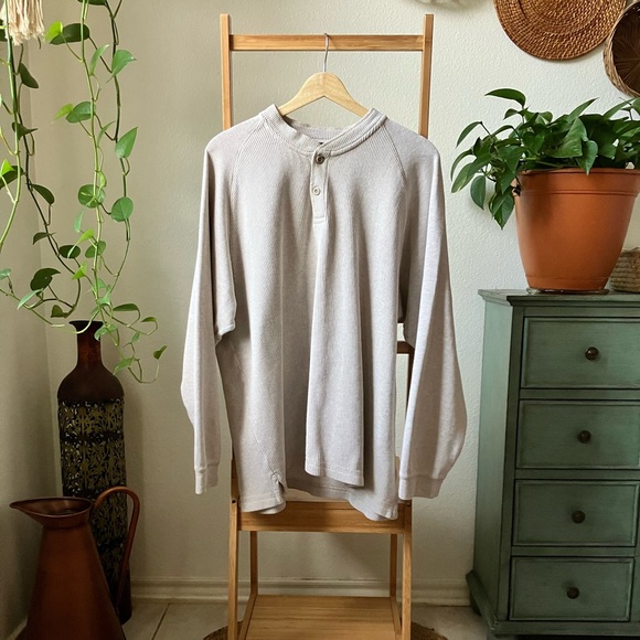 EDDIE BAUER Crewneck Button Pullover Sweatshirt Size XL - Picture 1 of 6
